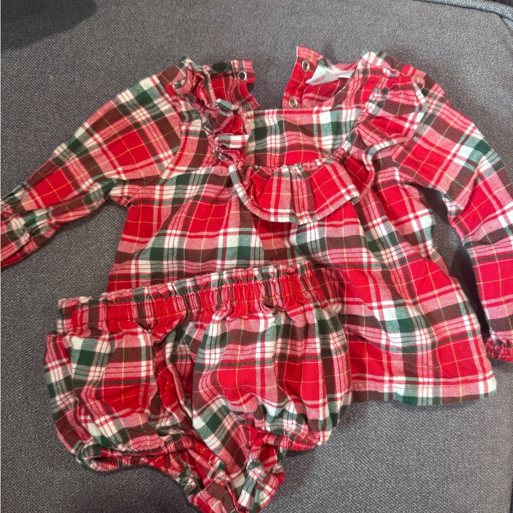 NWOT Cat & Jack Red Plaid Kids Dress Set
